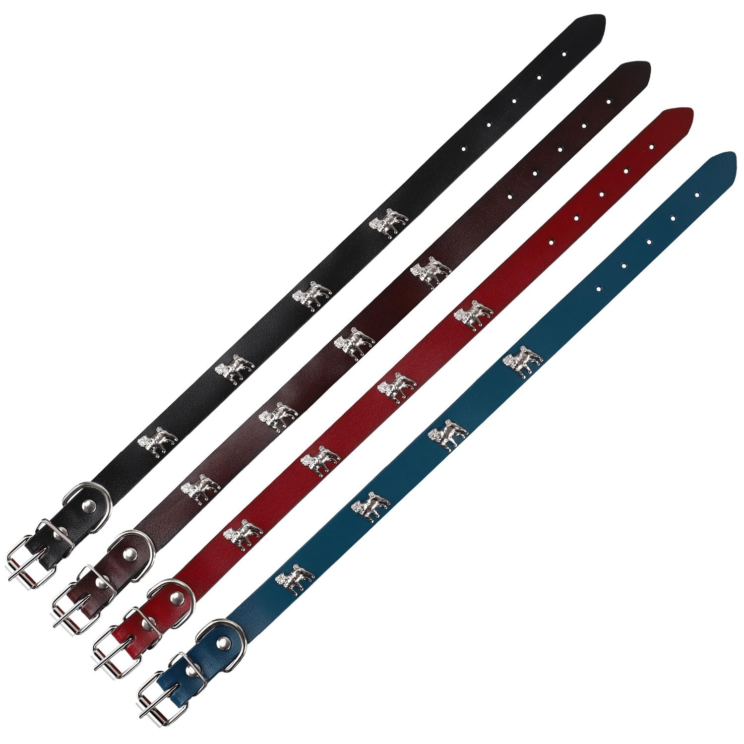 Bark Lover Classic Leather Dog Collar – Vintage Studded Design