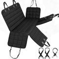 Bark Lover Deluxe Dog Back Seat Cover – Waterproof Convertible Hammock with Zippered Panel