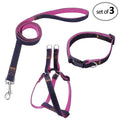 Bark Lover Dog Harness, Leash & Collar Set – Adjustable 3-Piece Walking Set for Small to Large Dogs