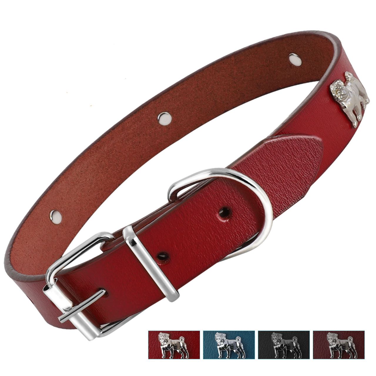 Bark Lover Classic Leather Dog Collar – Vintage Studded Design