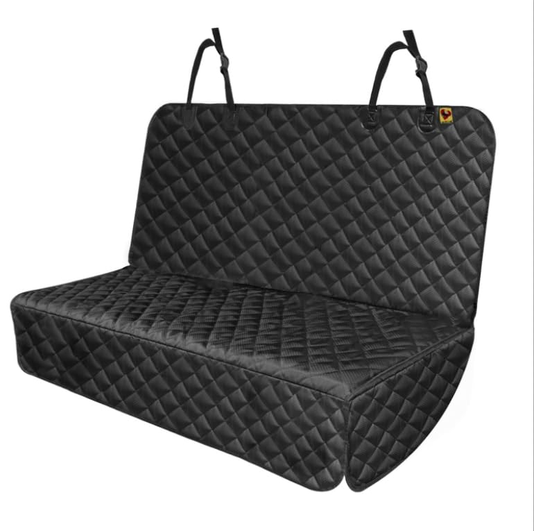Bark Lover Waterproof Dog Back Seat Cover with Side Flaps – Bench Style