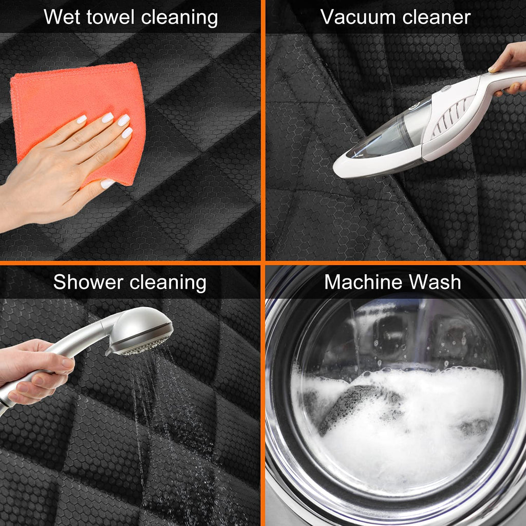 Bark Lover Waterproof Dog Back Seat Cover with Side Flaps – Bench Style