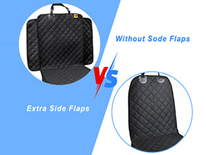 Bark Lover Deluxe Front Seat Dog Car Seat Cover – Waterproof Quilted Protection with Optional Removable Mesh Organizer