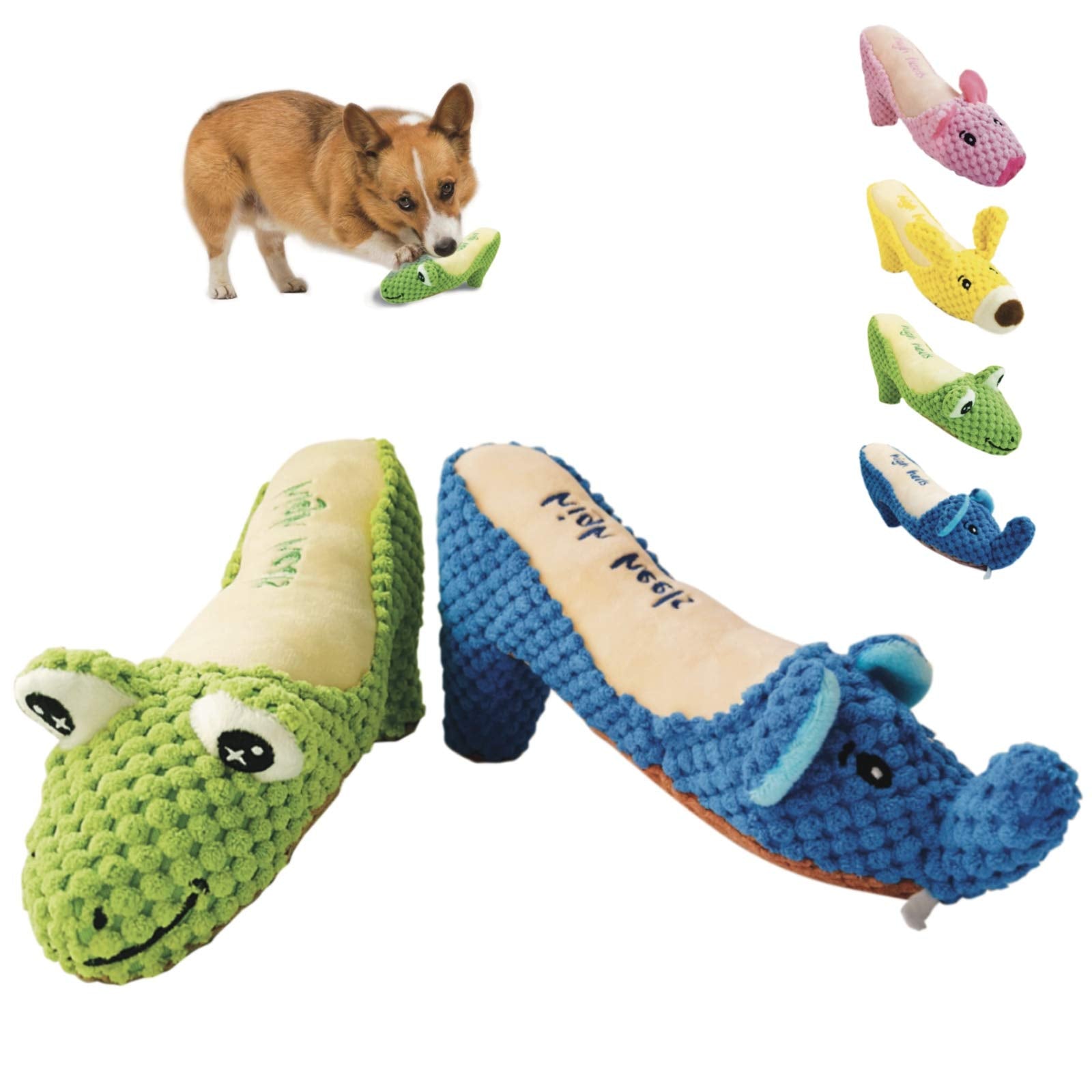 Bark Lover Plush Dog Toys, Interactive Squeaky Toy for All Dogs, Small, Medium or Large, Durable Stuffed Dog Toys with Squeaker, Teeth Cleaning for Your Dog