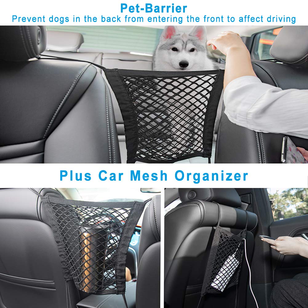 Bark Lover Deluxe Dog Back Seat Cover – Waterproof, Non-Slip with Storage & Pet Barrier