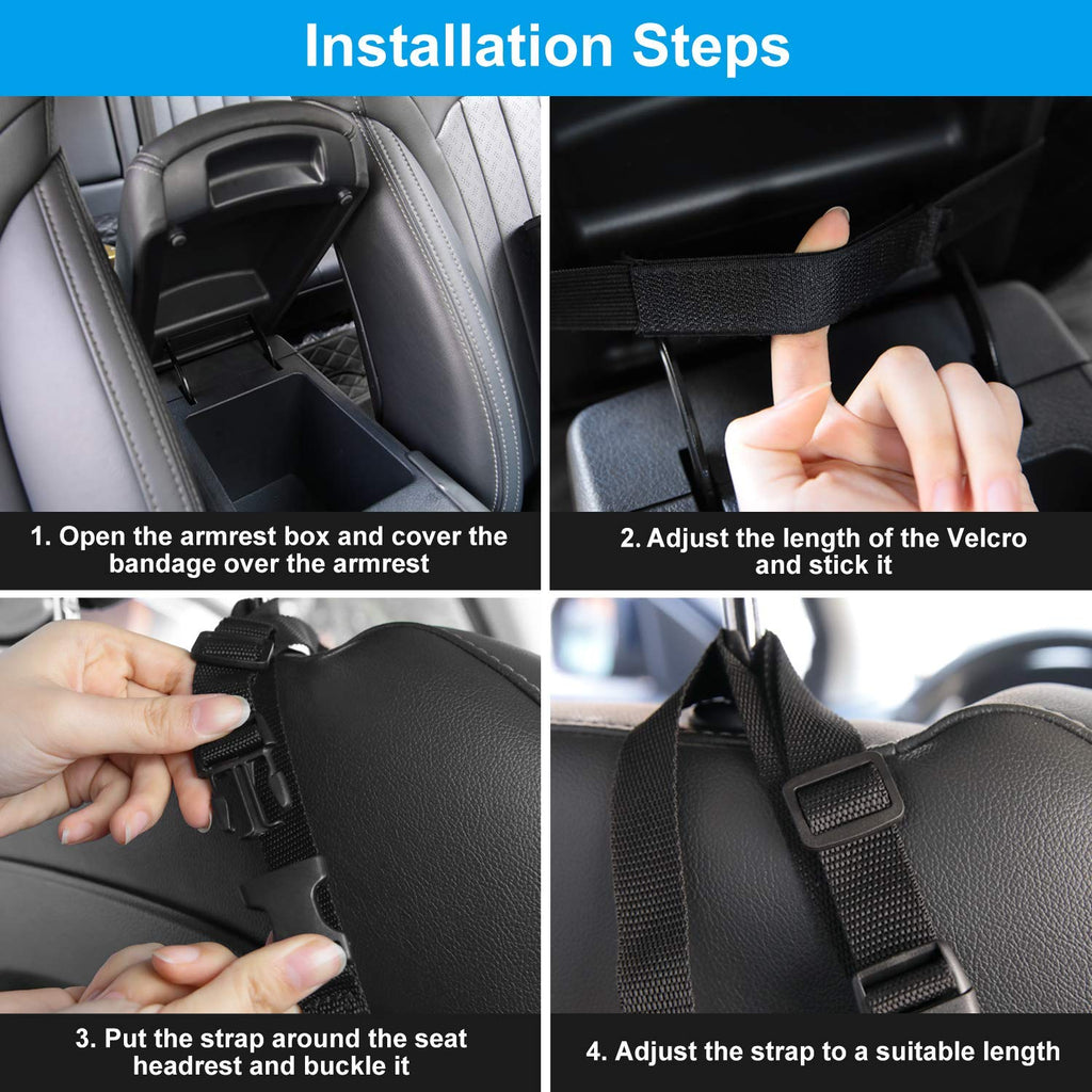 Bark Lover PU Leather Car Handbag Holder – Front Seat Organizer & Safety Barrier for Pets and Kids