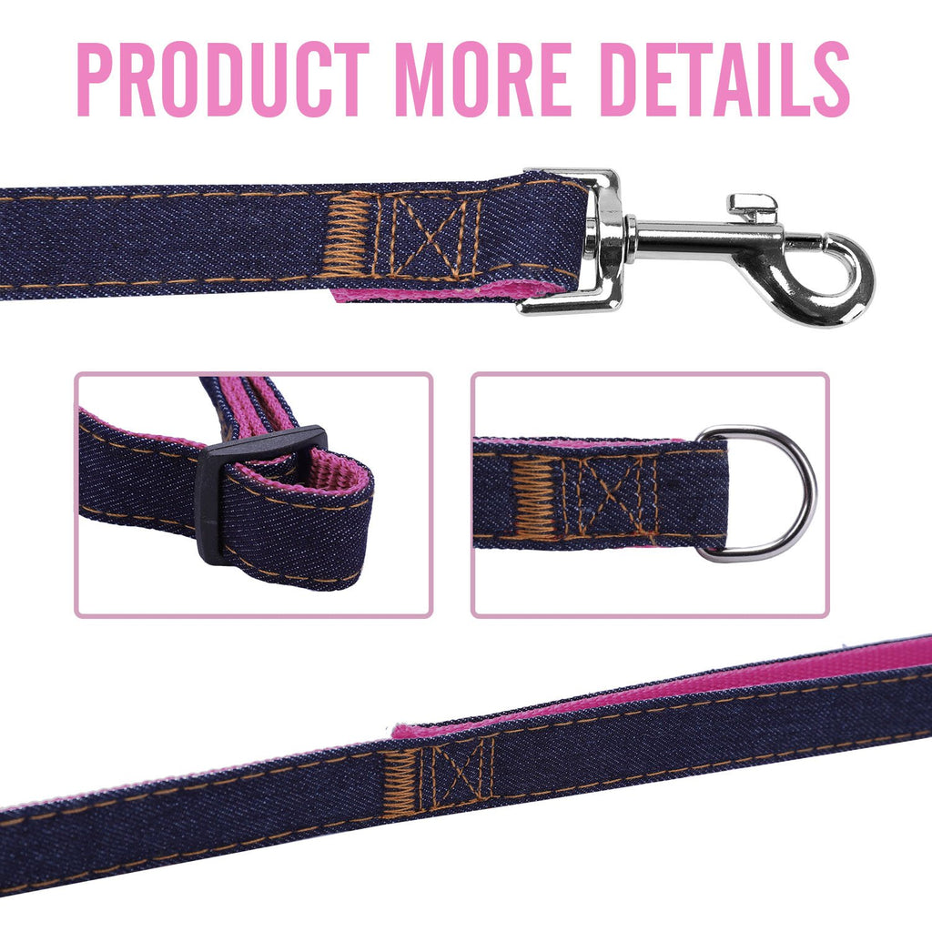 Bark Lover Dog Harness, Leash & Collar Set – Adjustable 3-Piece Walking Set for Small to Large Dogs