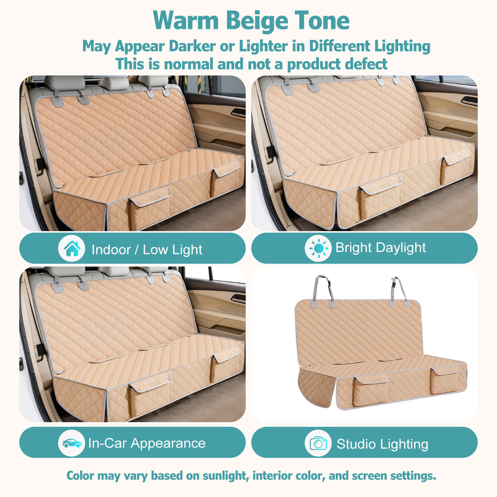 Bark Lover Deluxe Dog Back Seat Cover – Waterproof, Non-Slip with Storage & Pet Barrier