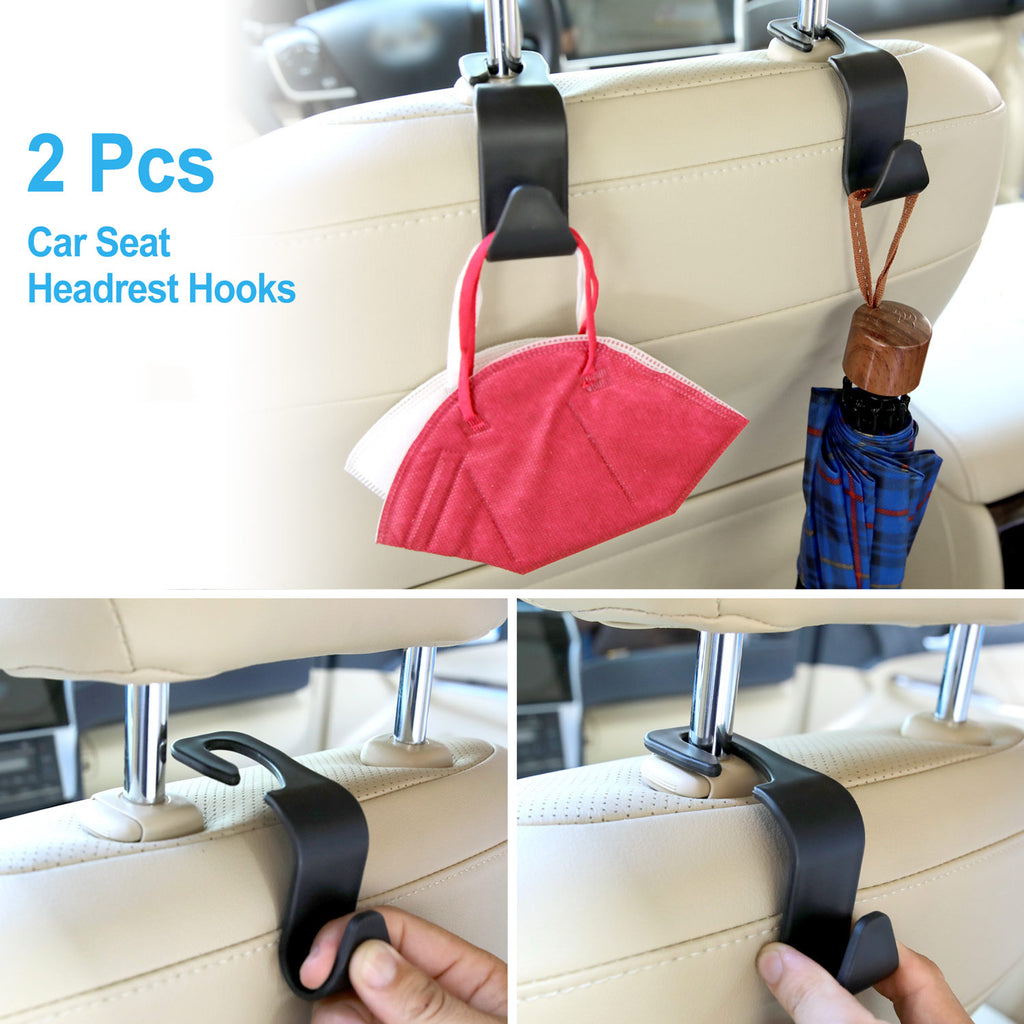 Bark Lover Car Net Barrier & Seat Gap Organizer – Pet & Kid Divider with Storage Pocket + Headrest Hooks