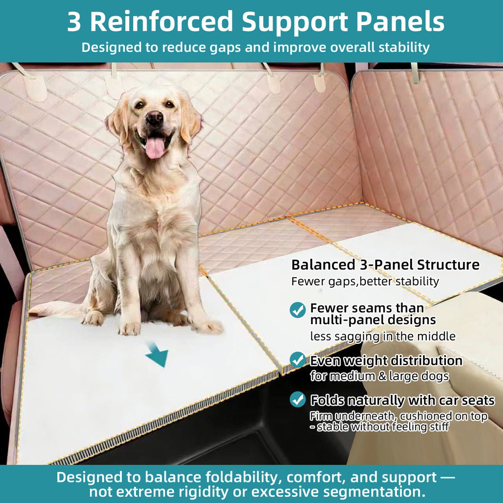 Bark Lover Waterproof Dog Back Seat Extender – Heavy-Duty Car Seat Cover with Hard Bottom