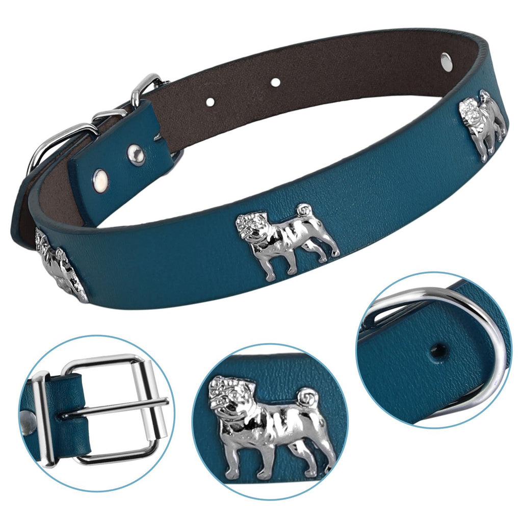 Bark Lover Classic Leather Dog Collar – Vintage Studded Design