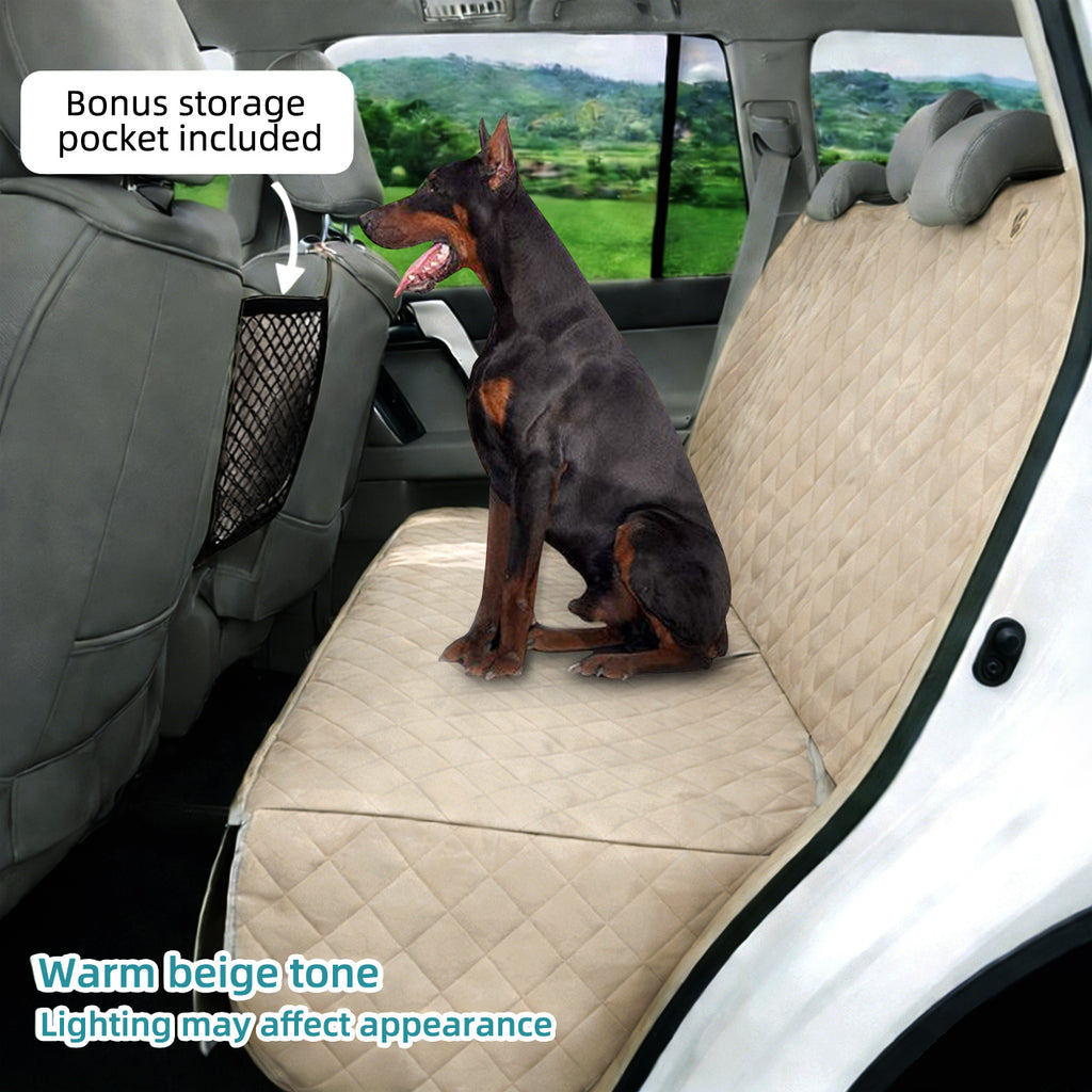 Bark Lover Deluxe Dog Back Seat Cover – Waterproof, Non-Slip with Storage & Pet Barrier