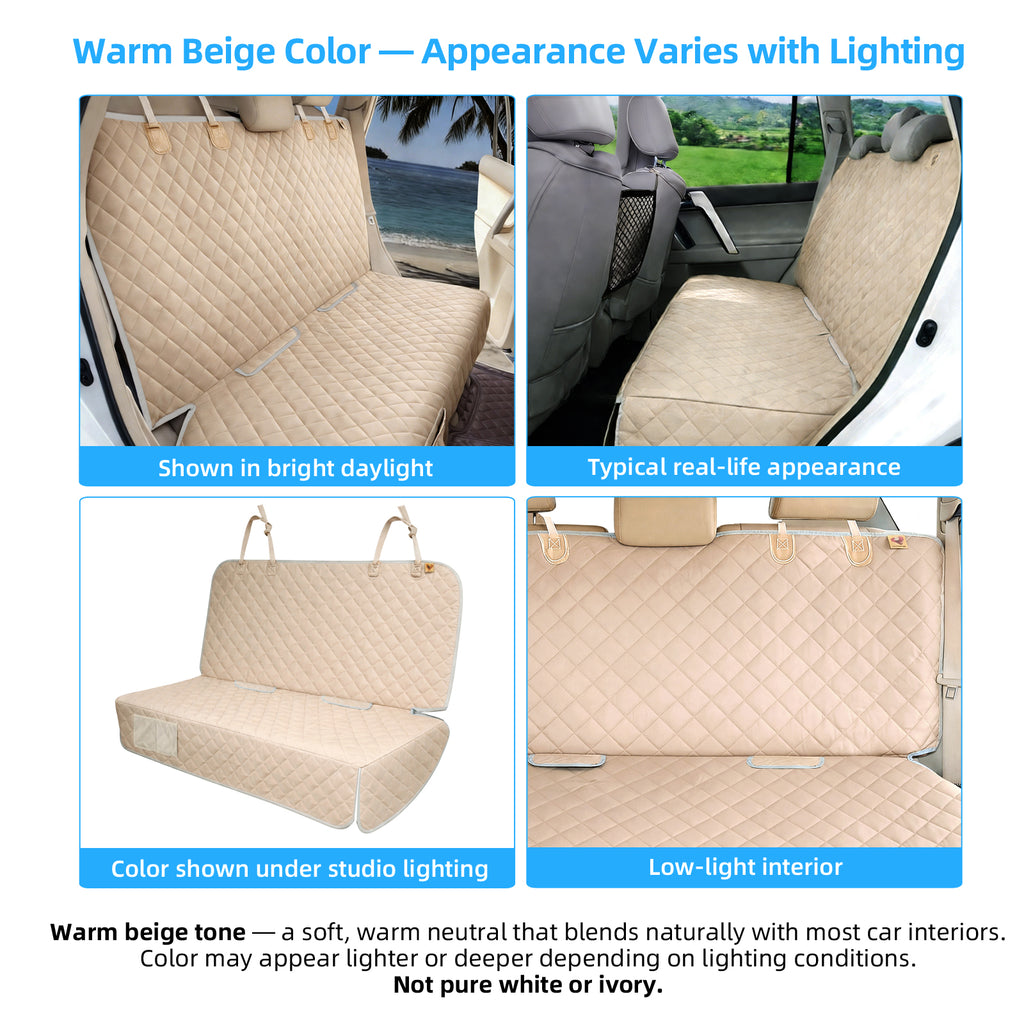 Bark Lover Deluxe Dog Back Seat Cover – Waterproof, Non-Slip with Storage & Pet Barrier