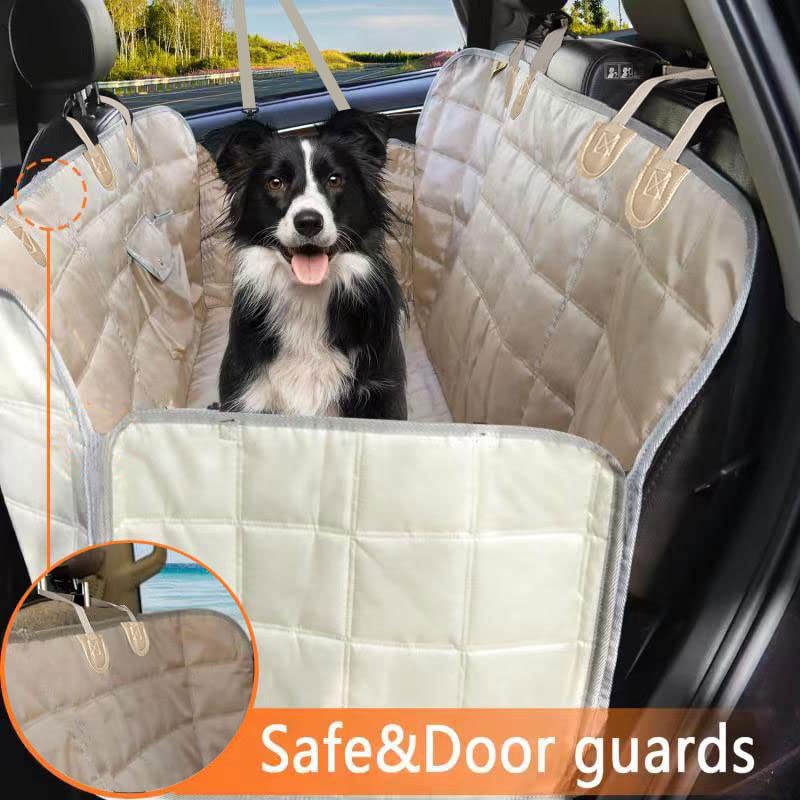 Bark Lover Deluxe Dog Back Seat Cover – Waterproof Convertible Hammock with Zippered Panel