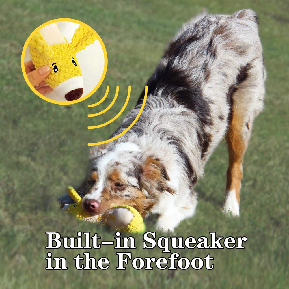 Bark Lover Plush Dog Toys, Interactive Squeaky Toy for All Dogs, Small, Medium or Large, Durable Stuffed Dog Toys with Squeaker, Teeth Cleaning for Your Dog