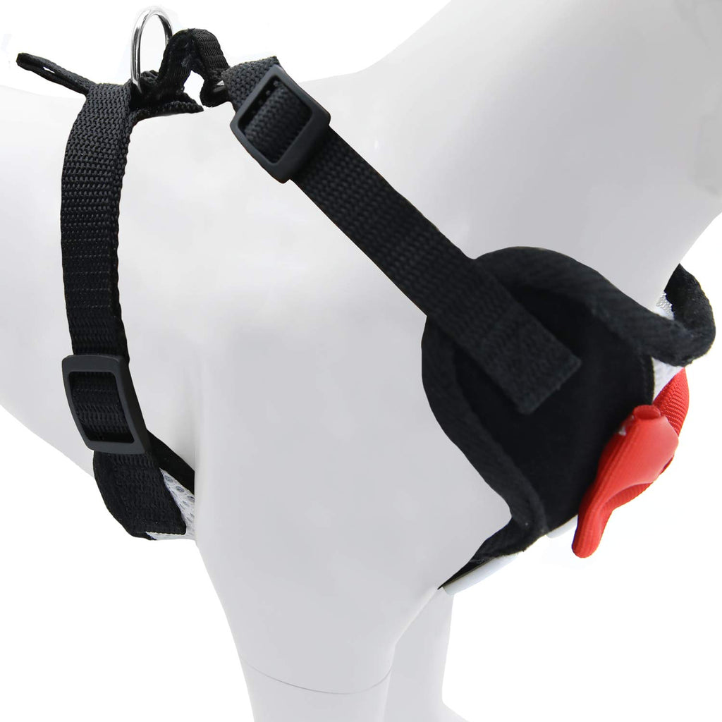 Bark Lover Tuxedo Dog Harness with Bowtie – Adjustable H-Style Mesh Harness for Small Dogs & Puppies