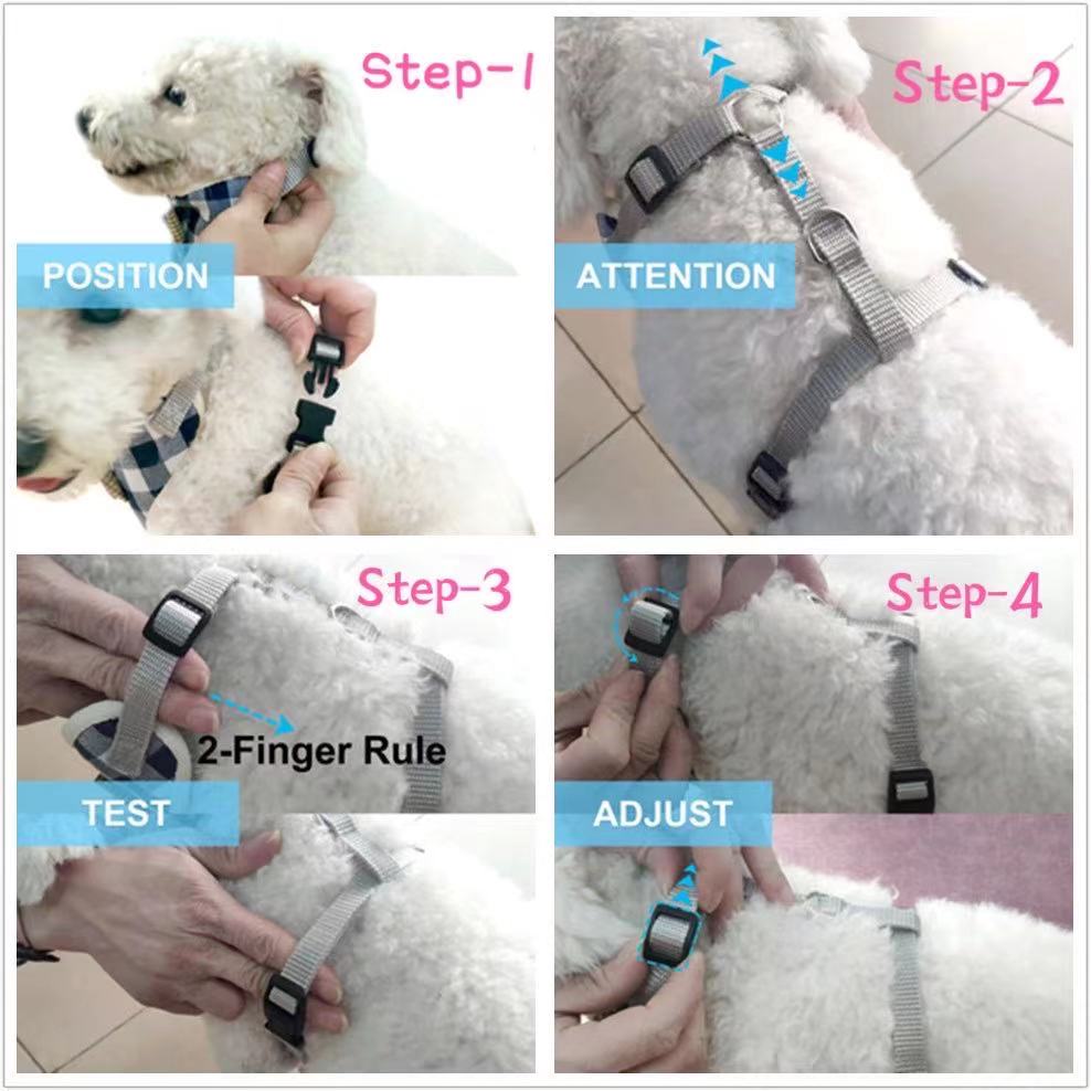 USA Flag Dog Harness with Bow Tie – Patriotic Puppy Vest for 4th of July & Holiday Photos